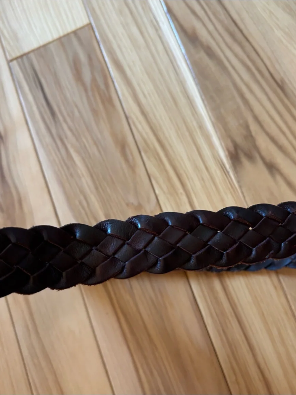 Vintage Y2K Aeropostale Brown Leather Braided Belt